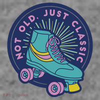 Not Old Just Classic Rollerskate Kids Long Sleeve Shirt thumb 2