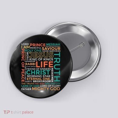 Names of Jesus Christian Button
