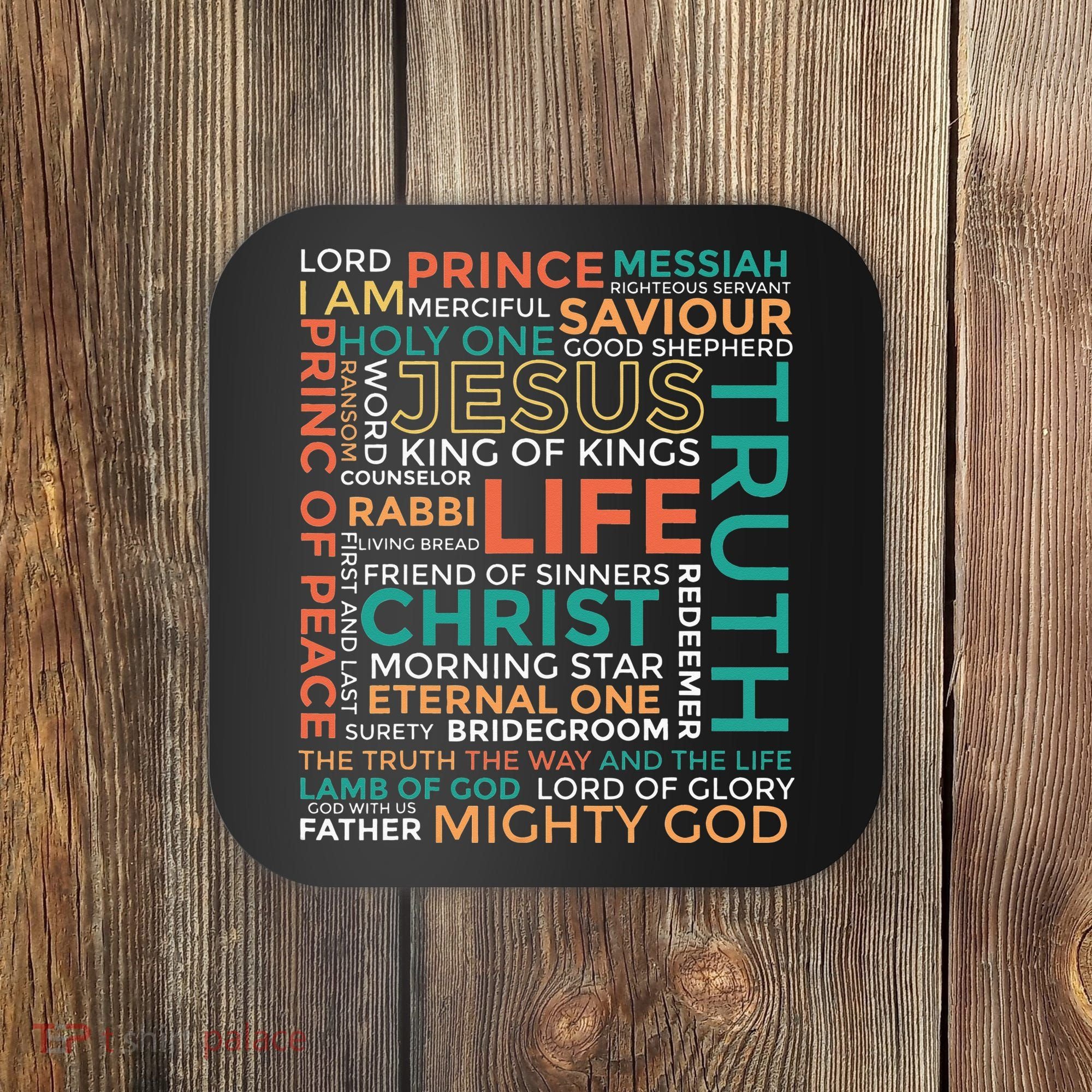 Names of Jesus Christian Coaster
