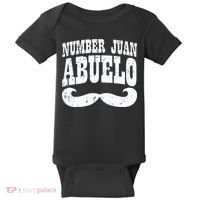 Number One Juan Abuelo Spanish Fathers Day Mexican Grandpa Baby Bodysuit thumb 0