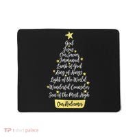 Names Of Jesus Christian Faith Christmas Tree Mousepad thumb 0