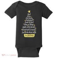 Names Of Jesus Christian Faith Christmas Tree Baby Bodysuit thumb 0