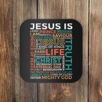 Names Of Jesus Jesus Is Christian Coaster thumb 0