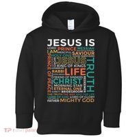 Names Of Jesus Jesus Is Christian Toddler Hoodie thumb 0