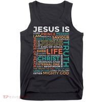 Names Of Jesus Jesus Is Christian Tank Top thumb 0