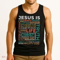Names Of Jesus Jesus Is Christian Tank Top thumb 3