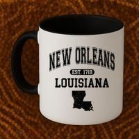 New Orleans Louisiana Est 1718 Varsity Coffee Mug thumb 2