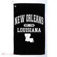 New Orleans Louisiana Est 1718 Varsity Golf Towel thumb 0