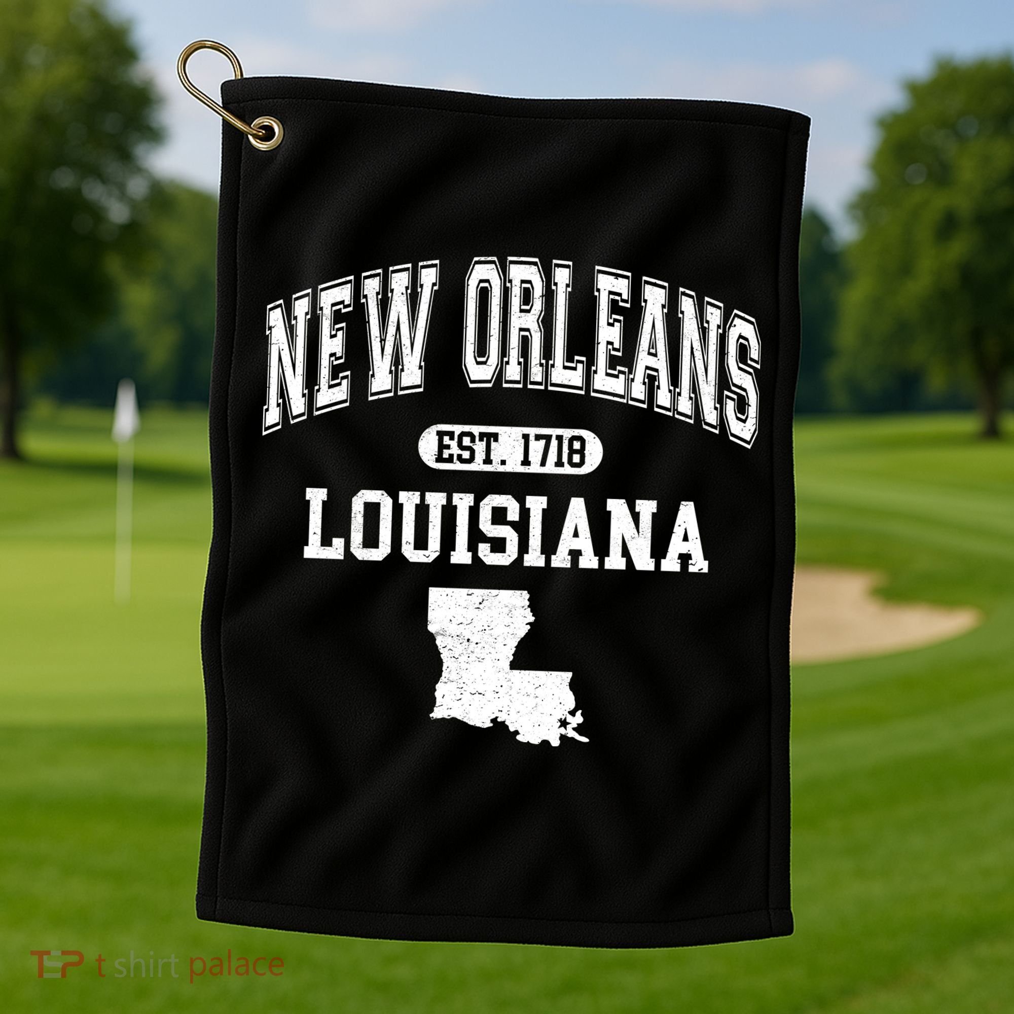 New Orleans Louisiana Est 1718 Varsity Golf Towel