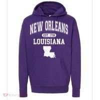 New Orleans Louisiana Est 1718 Varsity Hoodie thumb 0