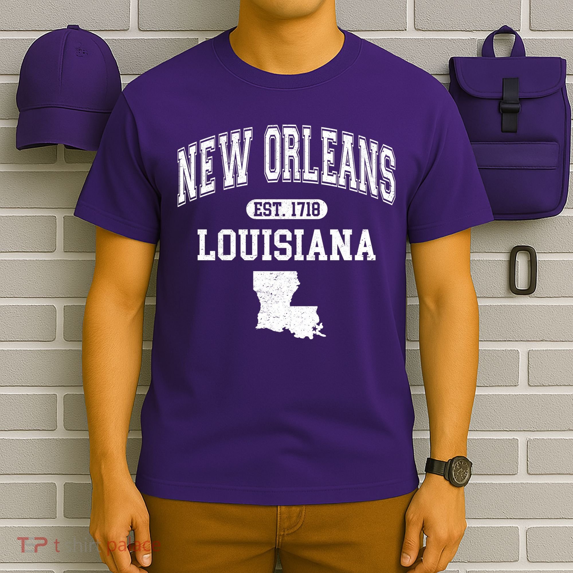 New Orleans Louisiana Est 1718 Varsity T-Shirt