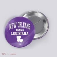 New Orleans Louisiana Est 1718 Varsity Button thumb 0