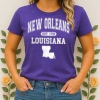 New Orleans Louisiana Est 1718 Varsity Women's T-Shirt thumb 2
