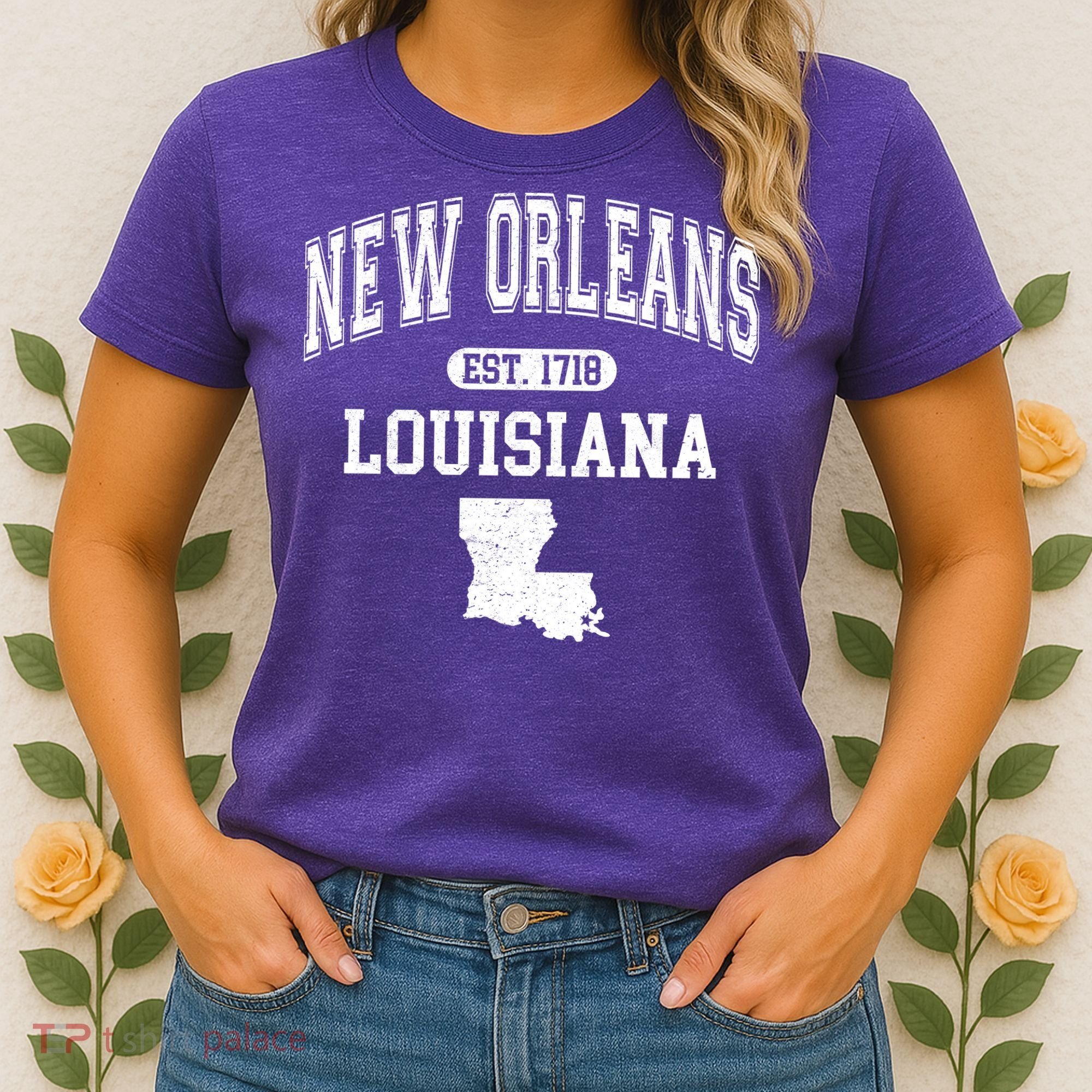 New Orleans Louisiana Est 1718 Varsity Women's T-Shirt