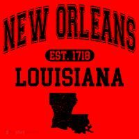 New Orleans Louisiana Est 1718 Varsity Santa Hat thumb 1