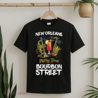 New Orleans Louisiana Bourbon Street Jazz Party Souvenir T-Shirt thumb 2