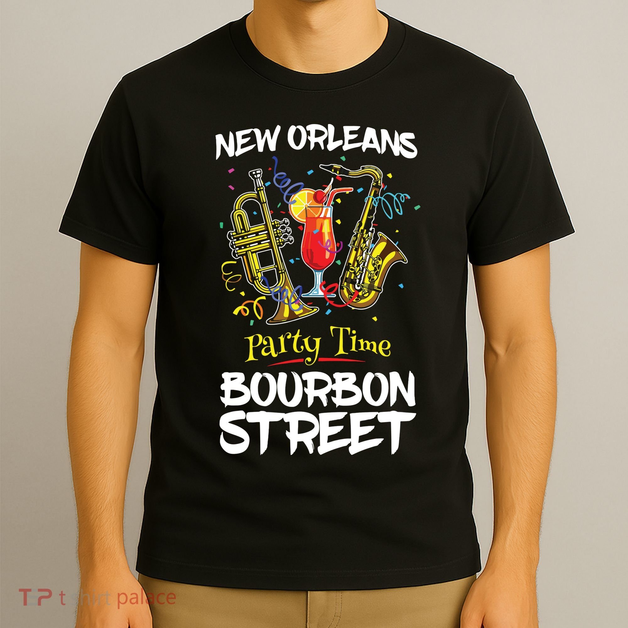 New Orleans Louisiana Bourbon Street Jazz Party Souvenir T-Shirt