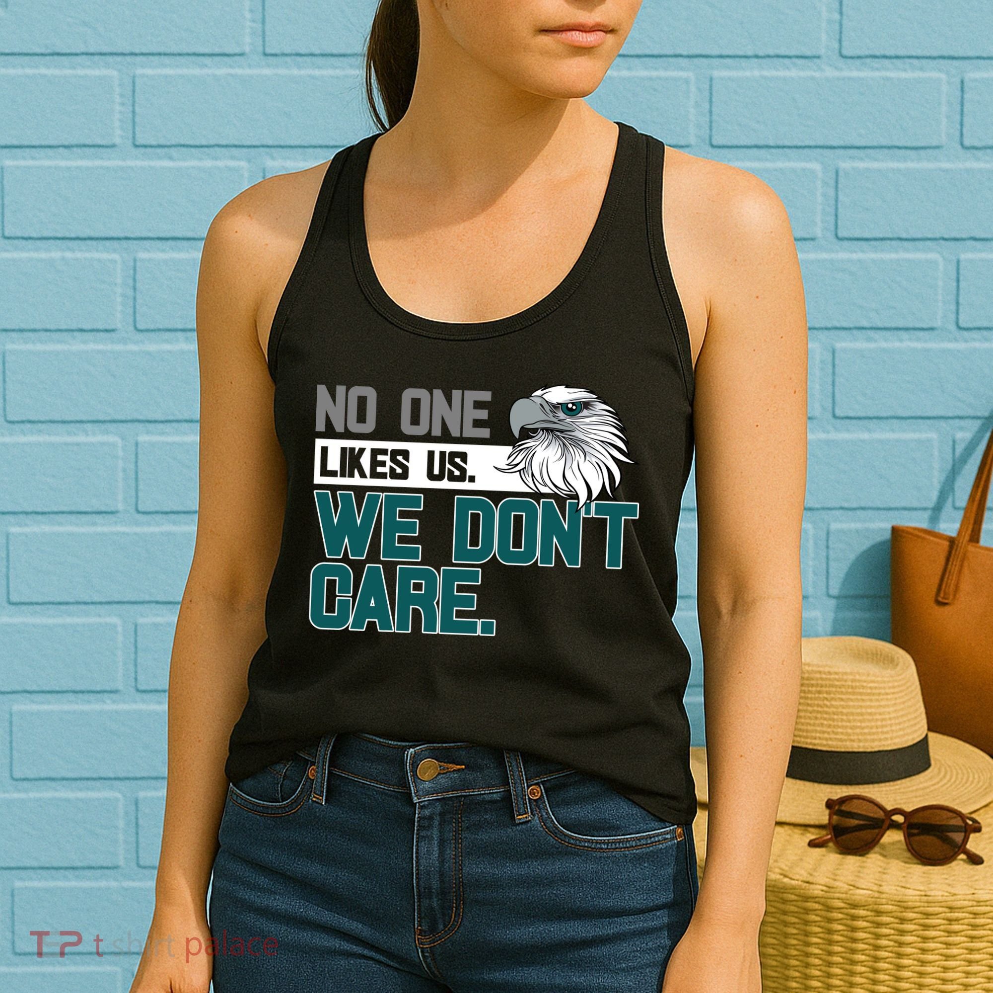 No One Likes Us We Don't Care Football Fan Women's Tank Top