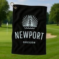 Newport Oregon Lighthouse Coast Souvenir Golf Towel thumb 1