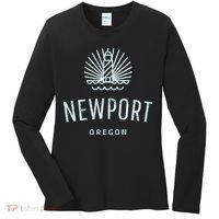 Newport Oregon Lighthouse Coast Souvenir Women's Long Sleeve Shirt thumb 0