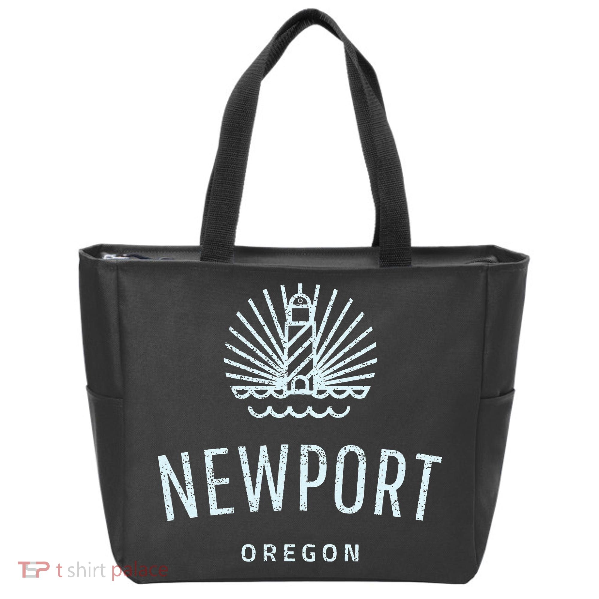 Newport Oregon Lighthouse Coast Souvenir Tote Bag