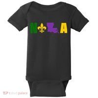 Nola Mardi Gras New Orleans Baby Bodysuit thumb 0