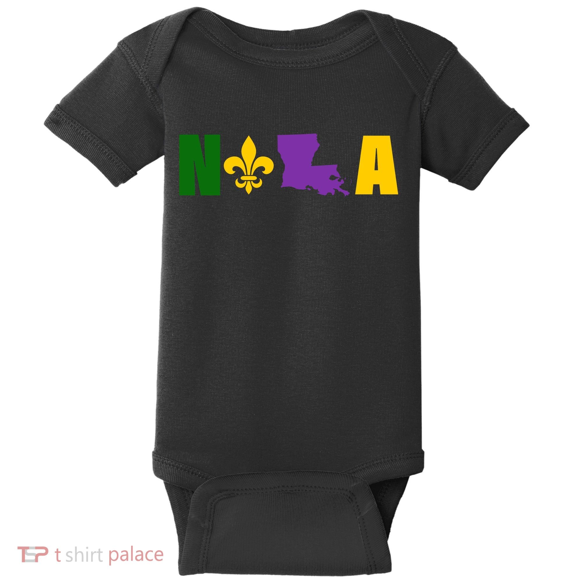 Nola Mardi Gras New Orleans Baby Bodysuit