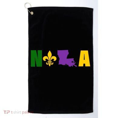 Nola Mardi Gras New Orleans Golf Towel