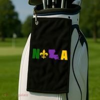 Nola Mardi Gras New Orleans Golf Towel thumb 2
