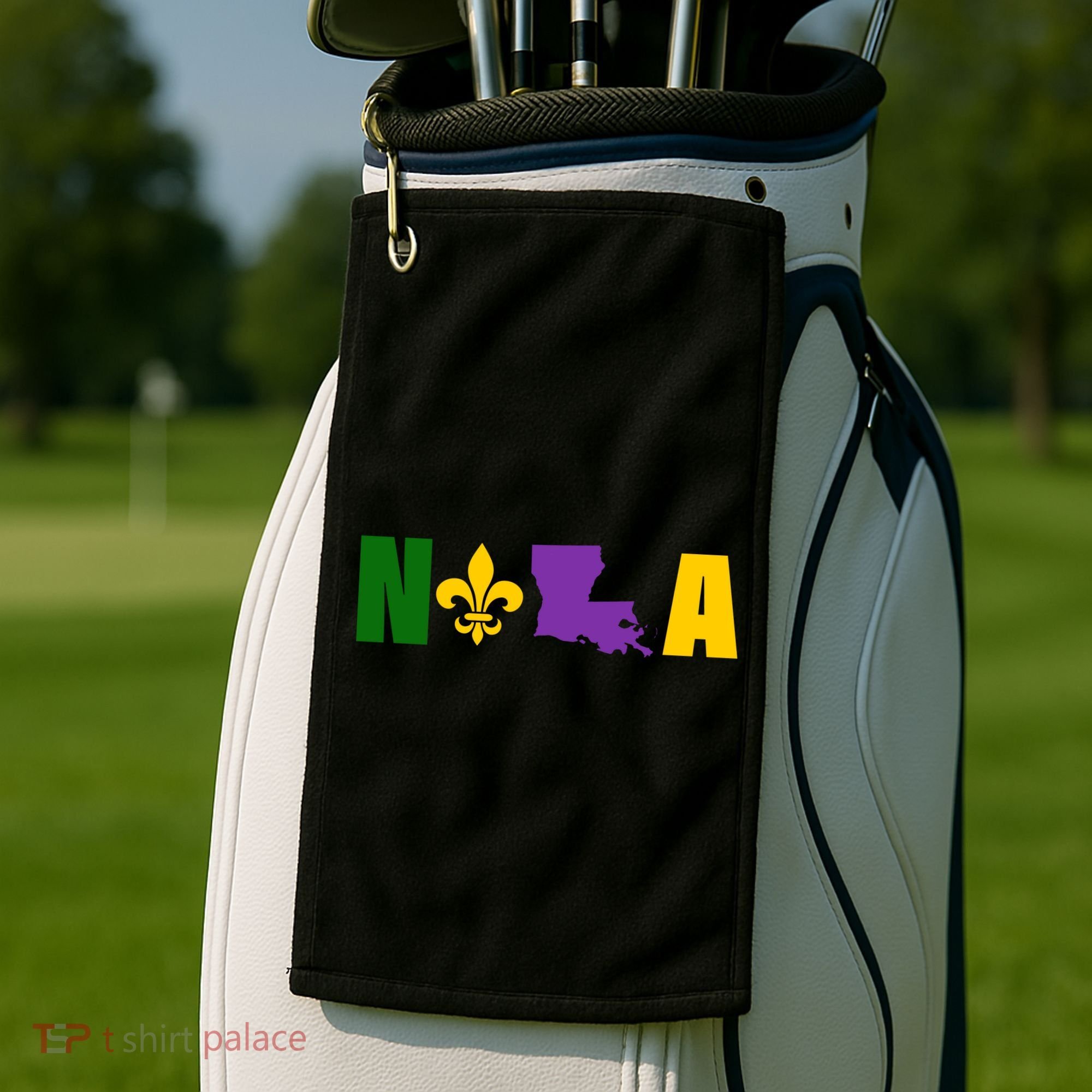 Nola Mardi Gras New Orleans Golf Towel