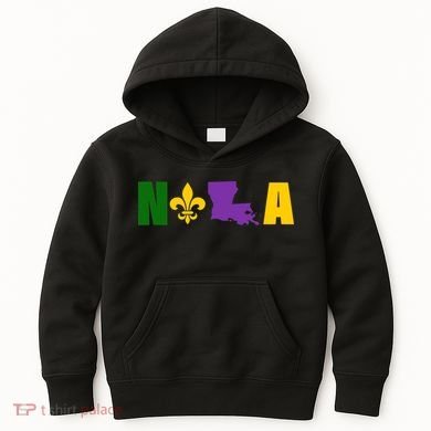 Nola Mardi Gras New Orleans Kids Hoodie