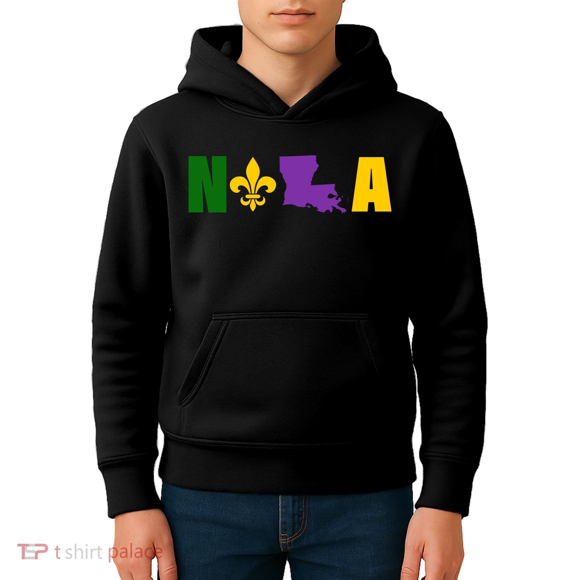 Nola Mardi Gras New Orleans Kids Hoodie
