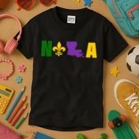 Nola Mardi Gras New Orleans Kids T-Shirt thumb 3