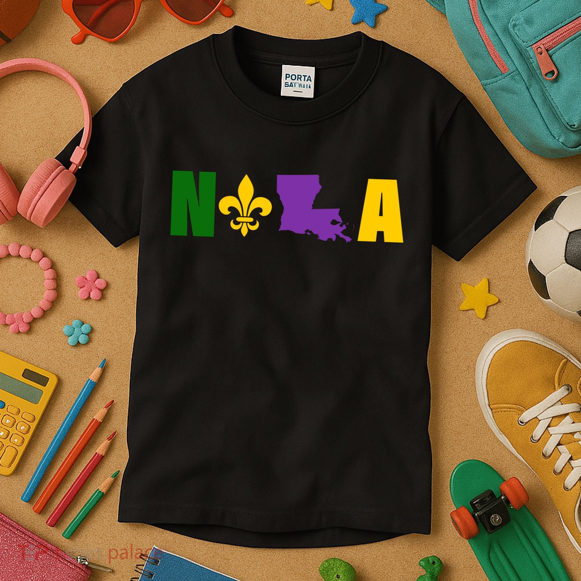 Nola Mardi Gras New Orleans Kids T-Shirt