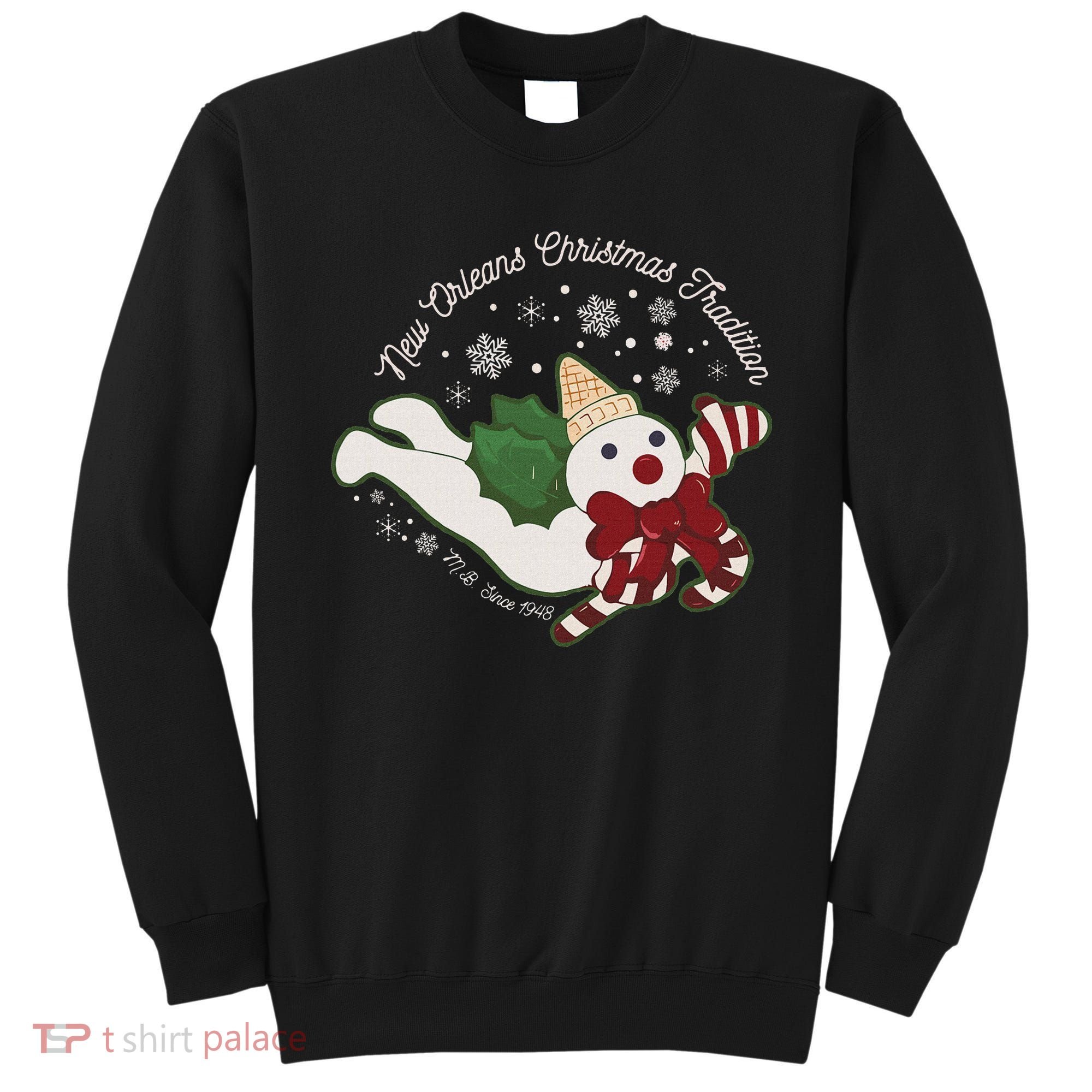 New Orleans Mr Bingle Christmas Tradition Snowmen Christmas Sweatshirt