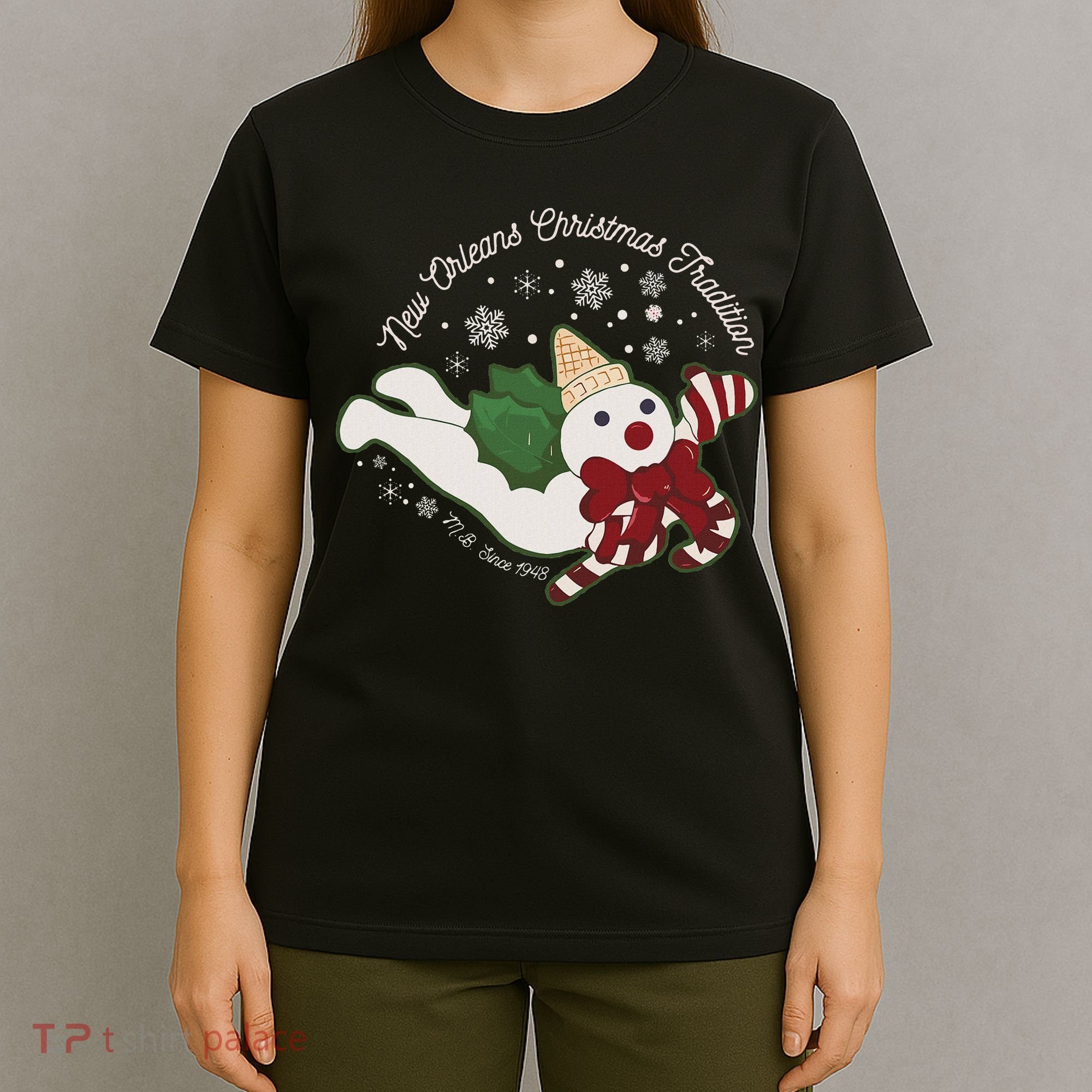 New Orleans Mr Bingle Christmas Tradition Snowmen Christmas T-Shirt