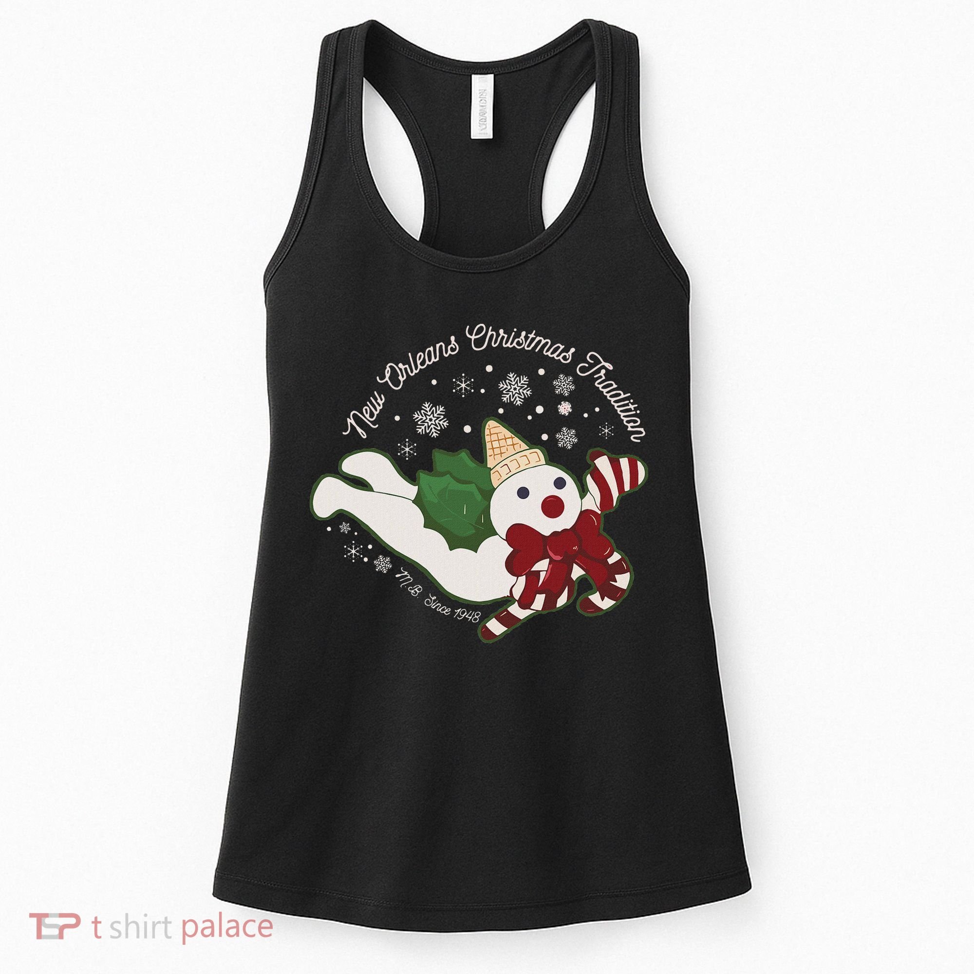 New Orleans Mr Bingle Christmas Tradition Snowmen Christmas Women's Tank Top