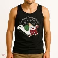 New Orleans Mr Bingle Christmas Tradition Snowmen Christmas Tank Top thumb 3
