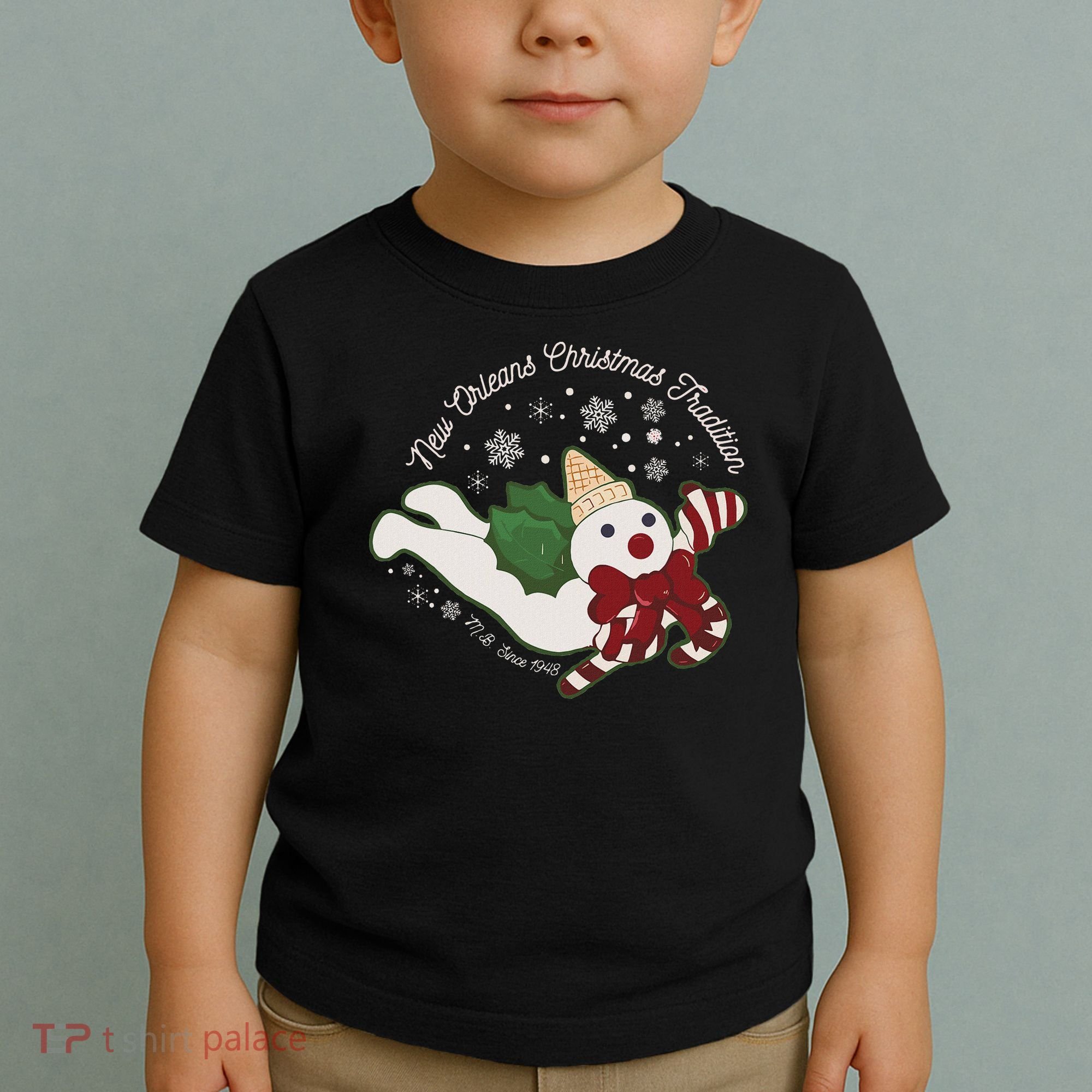 New Orleans Mr Bingle Christmas Tradition Snowmen Christmas Toddler T-Shirt