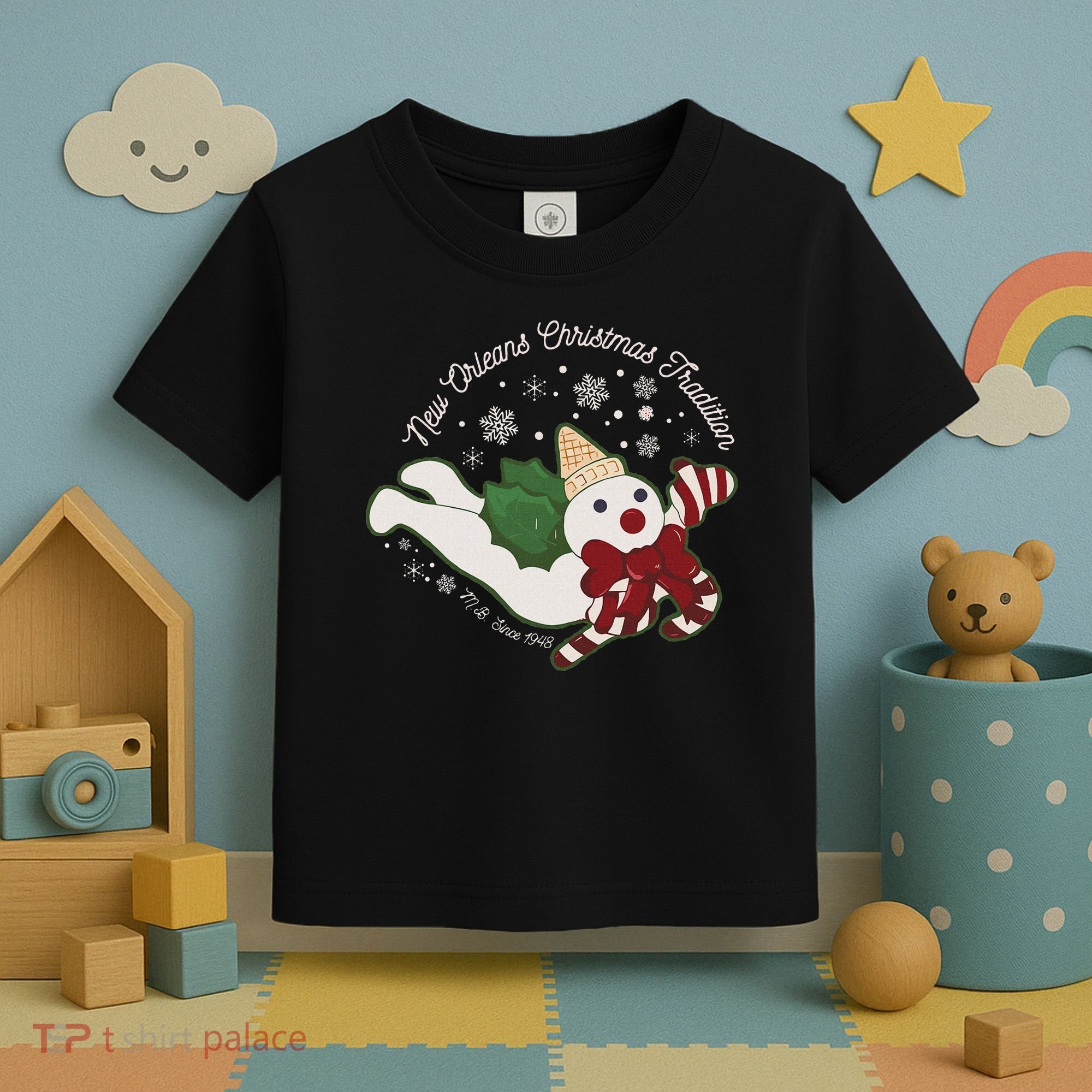 New Orleans Mr Bingle Christmas Tradition Snowmen Christmas Toddler T-Shirt