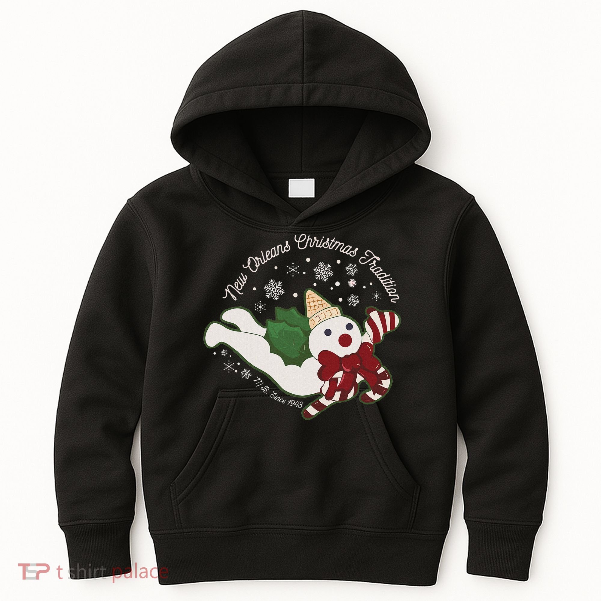 New Orleans Mr Bingle Christmas Tradition Snowmen Christmas Kids Hoodie