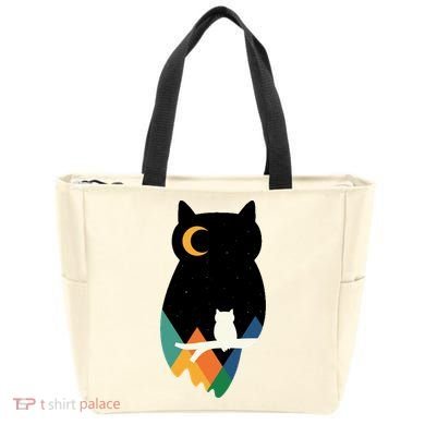 Night Owl Moon Pyramid Tote Bag