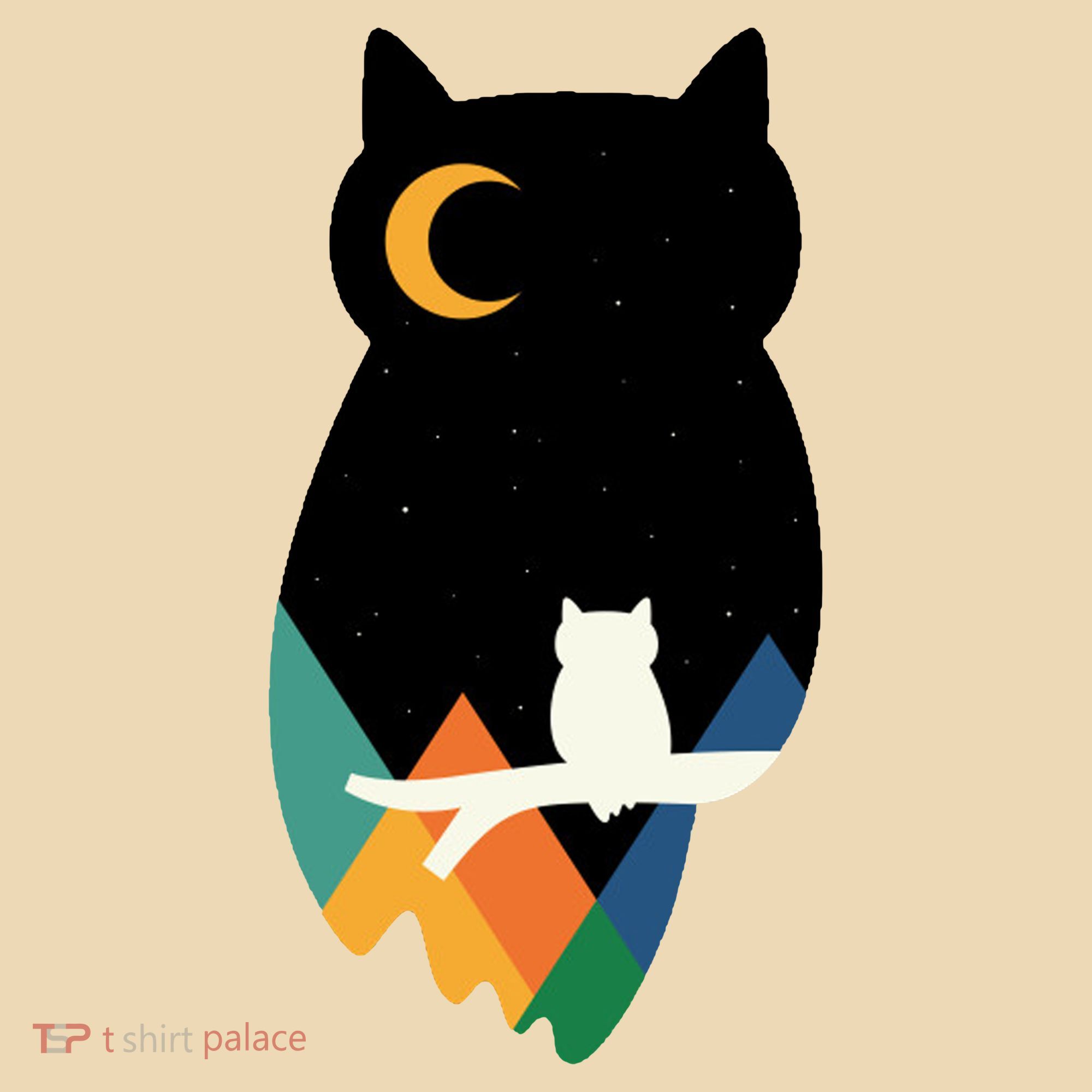 Night Owl Moon Pyramid Tote Bag