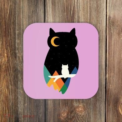 Night Owl Moon Pyramid Coaster