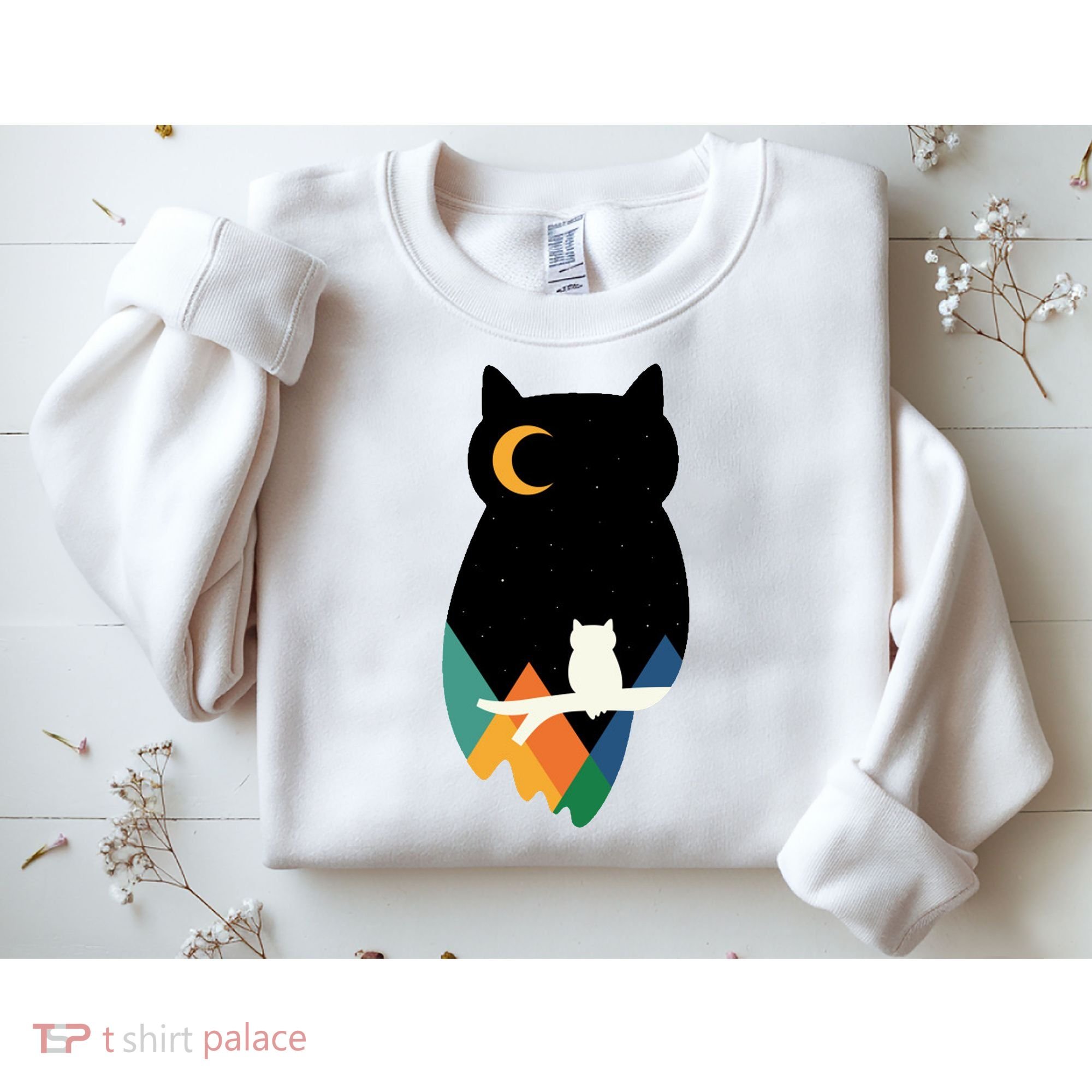 Night Owl Moon Pyramid Sweatshirt
