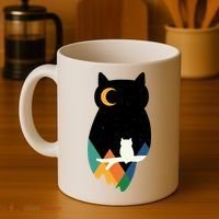 Night Owl Moon Pyramid Coffee Mug thumb 4