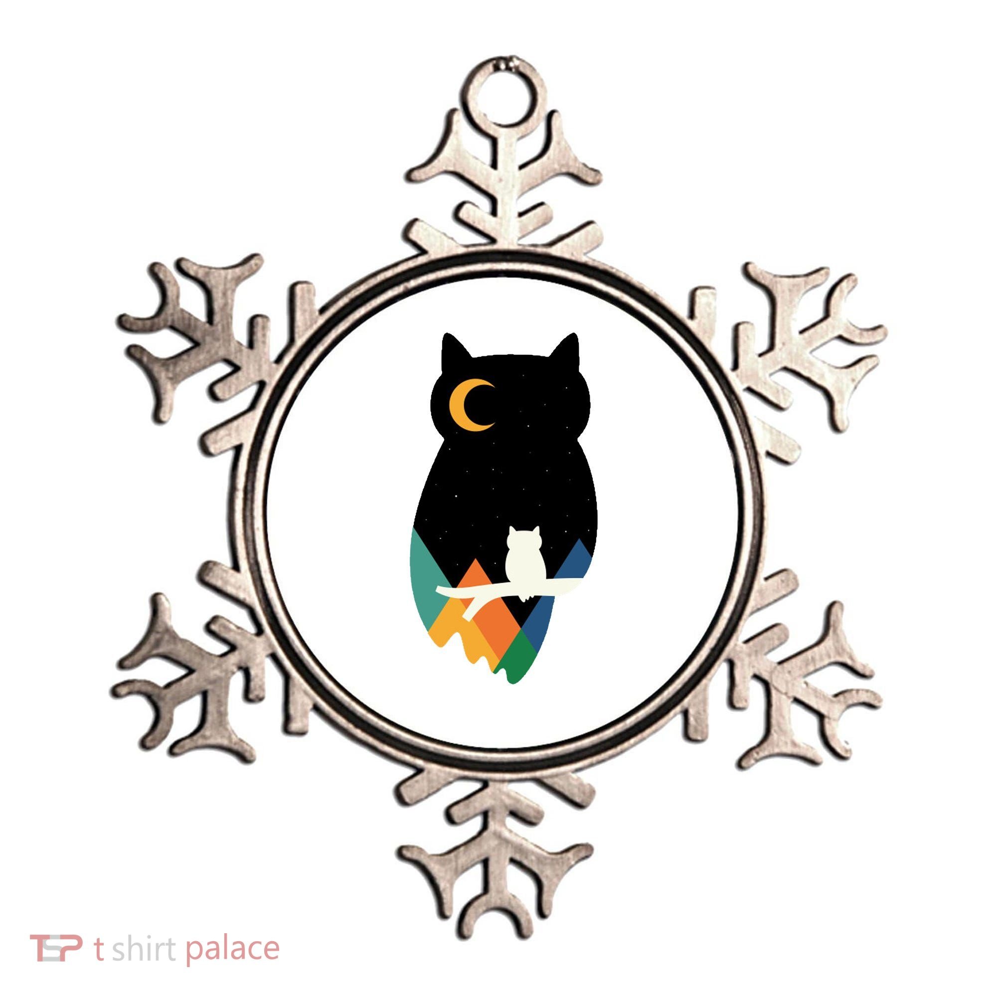 Night Owl Moon Pyramid Ornament
