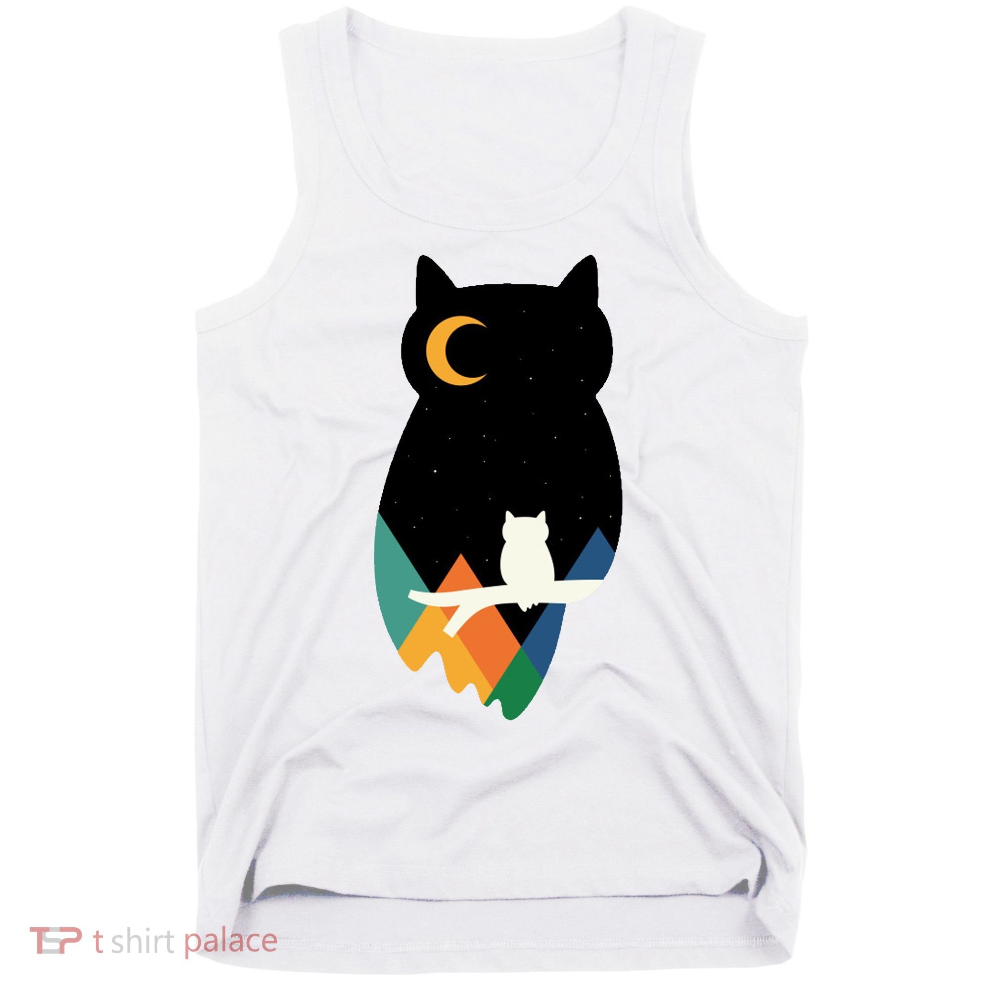 Night Owl Moon Pyramid Tank Top