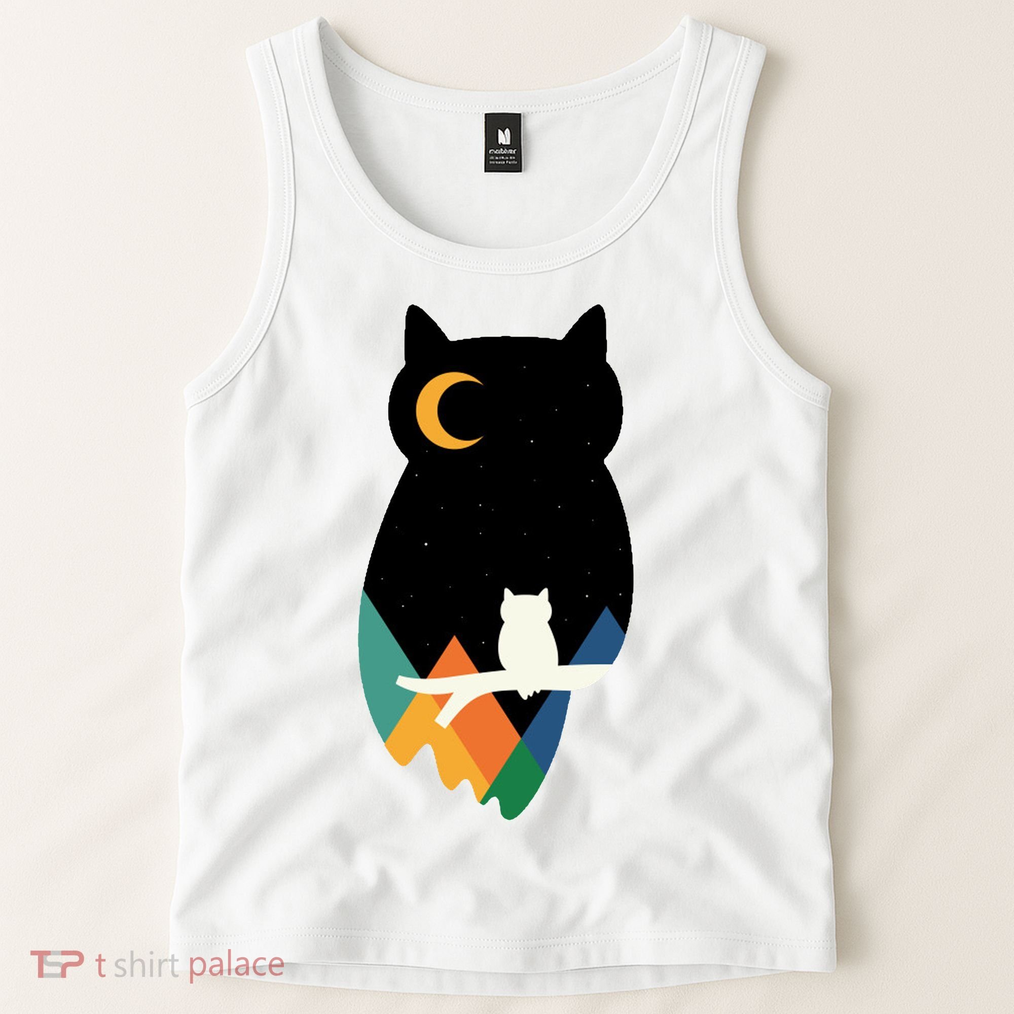 Night Owl Moon Pyramid Tank Top