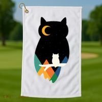 Night Owl Moon Pyramid Golf Towel thumb 1